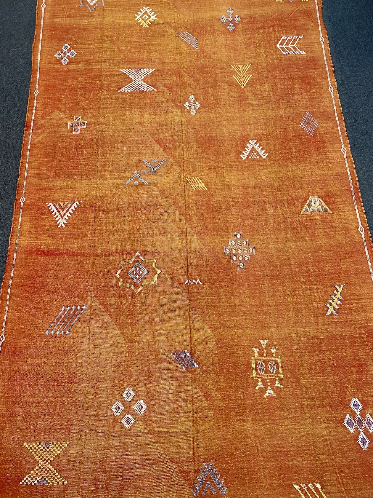 A Moroccan flatweave rug, 240cm x 136cm